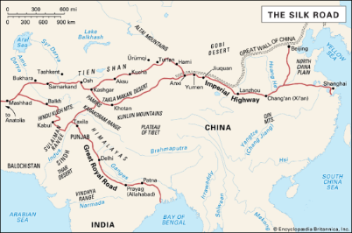Map of the Silk Road 